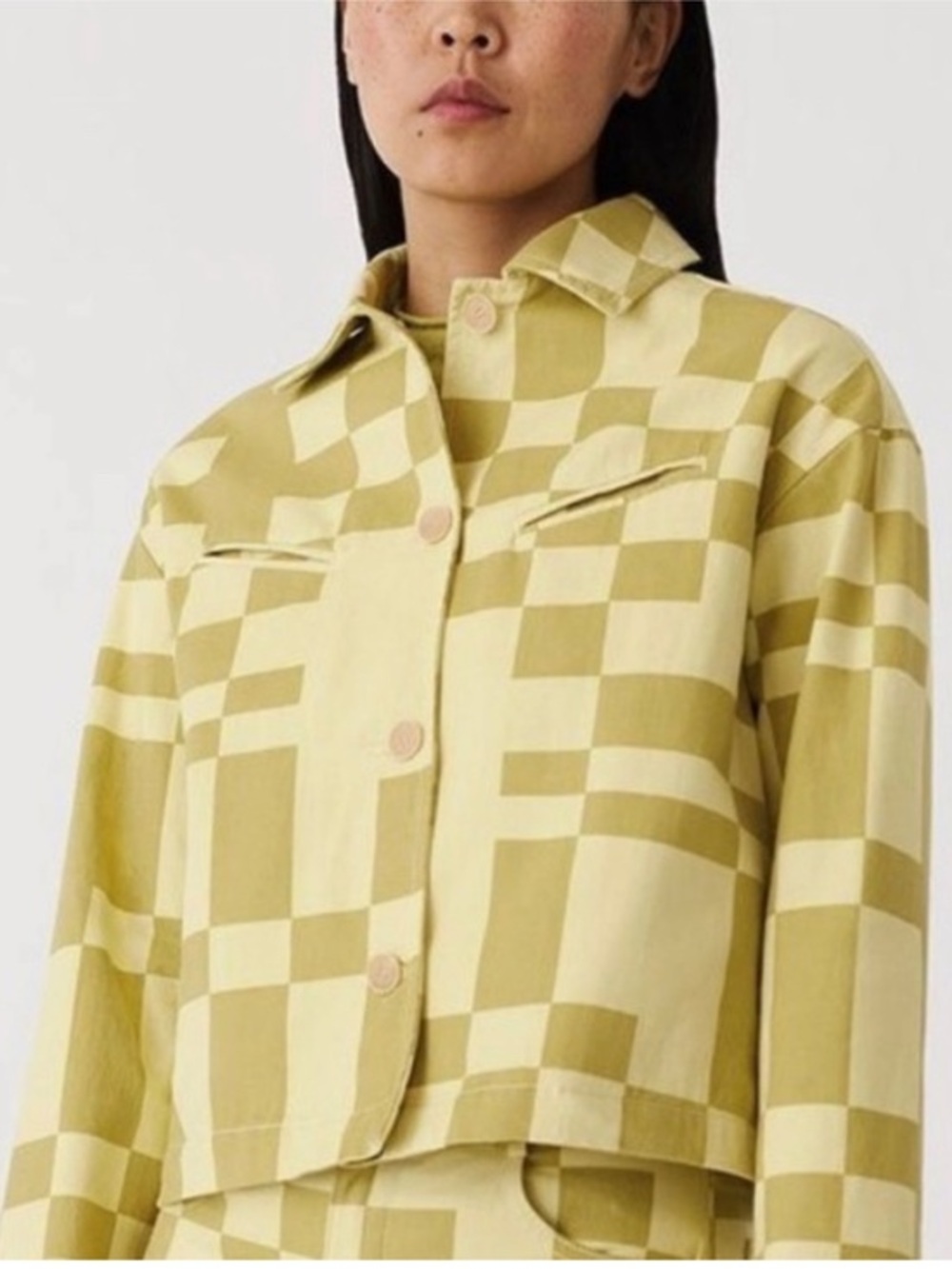 Paloma Wool Lime green check Space jacket sz Small